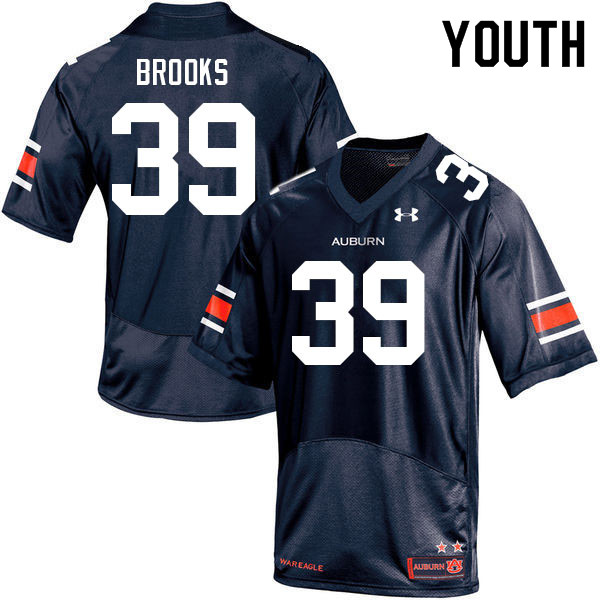 Youth Auburn Tigers #39 Dylan Brooks Navy 2021 College Stitched Football Jersey